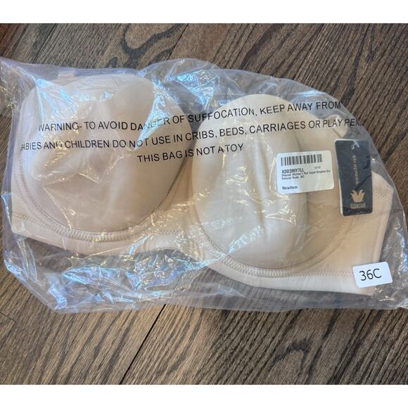 Wacoal Red Carpet Strapless Bra With Straps Natural Nude 36C NWT $76 - Picture 2 of 7